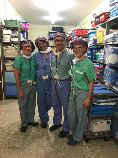 Hospital de la Familia Foundation doc volunteers in scrubs